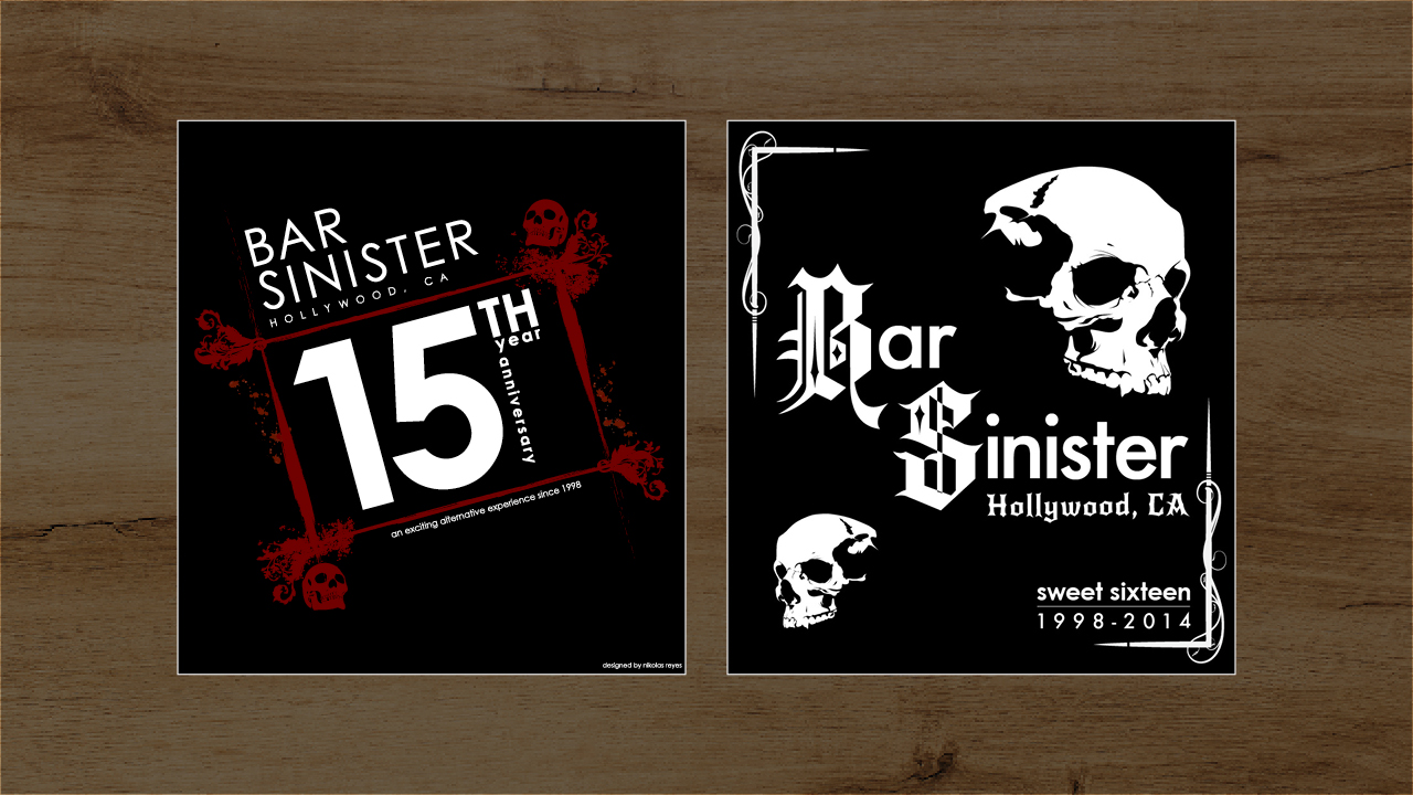 Bar Sinister Anniversary Graphic Designs (2013 and 2014)
