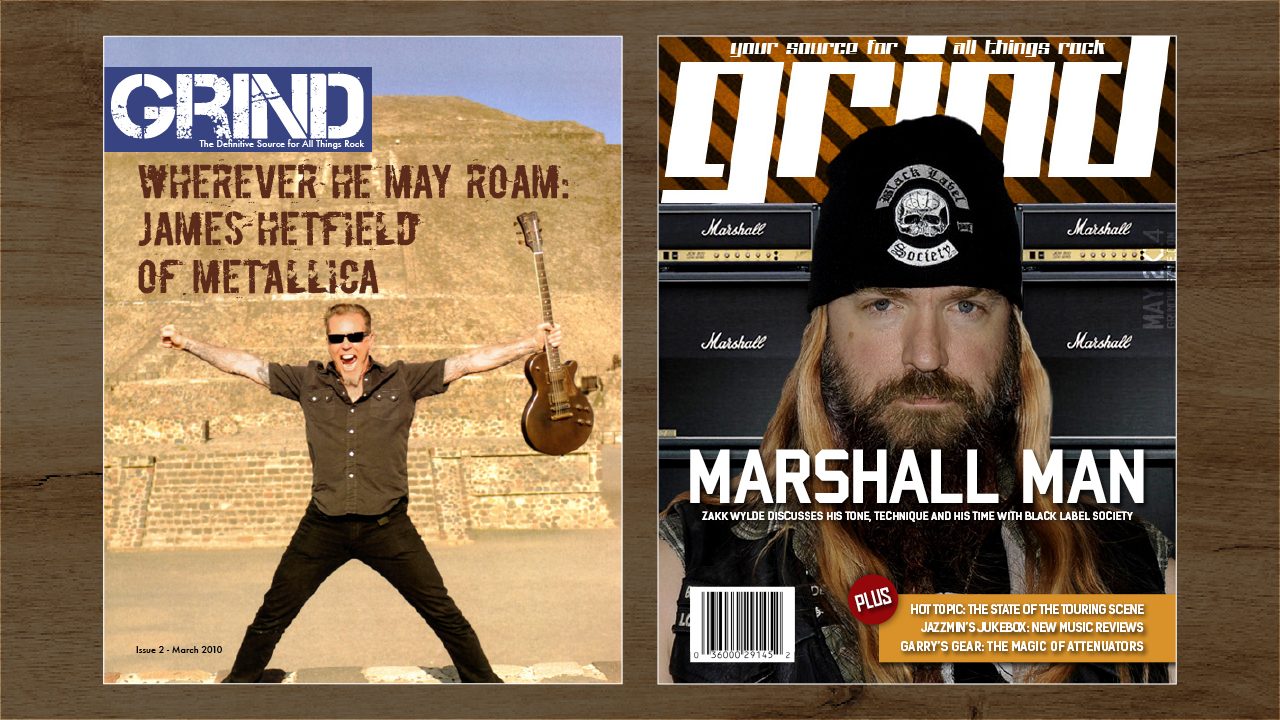 GRIND Rock Magazine [Fictional] Covers II (Original v. Updated Concept)